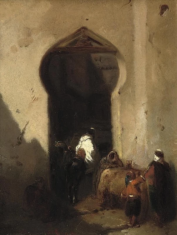 Pierre Olivier Joseph Coomans - Arabi presso una porta della città